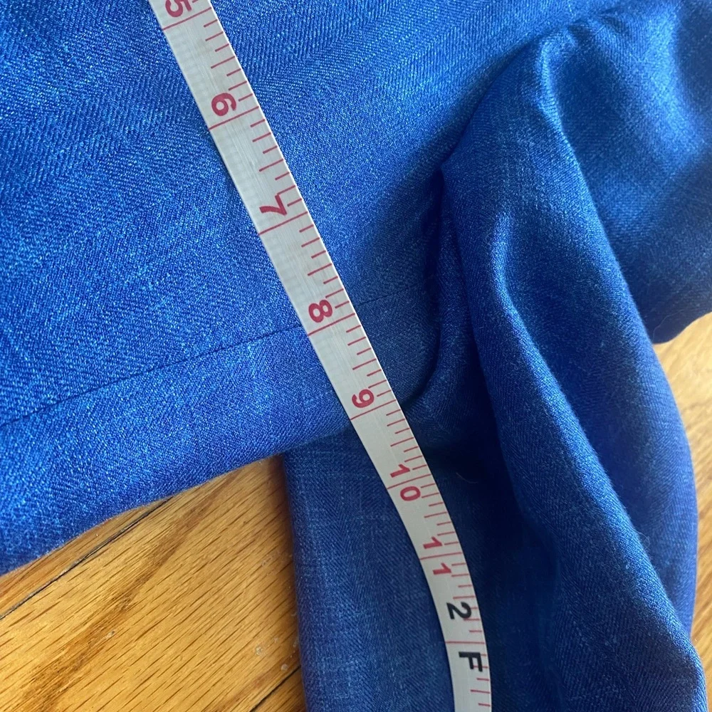 Samuelsohn Bright Blue Summer Wool Silk Linen Blend Sport Coat - Picture 10 of 11